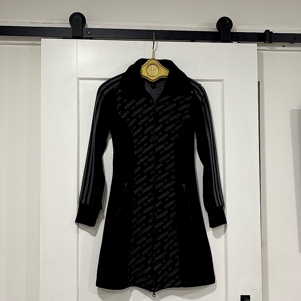 Adidas Black Dress with Gray Stripes